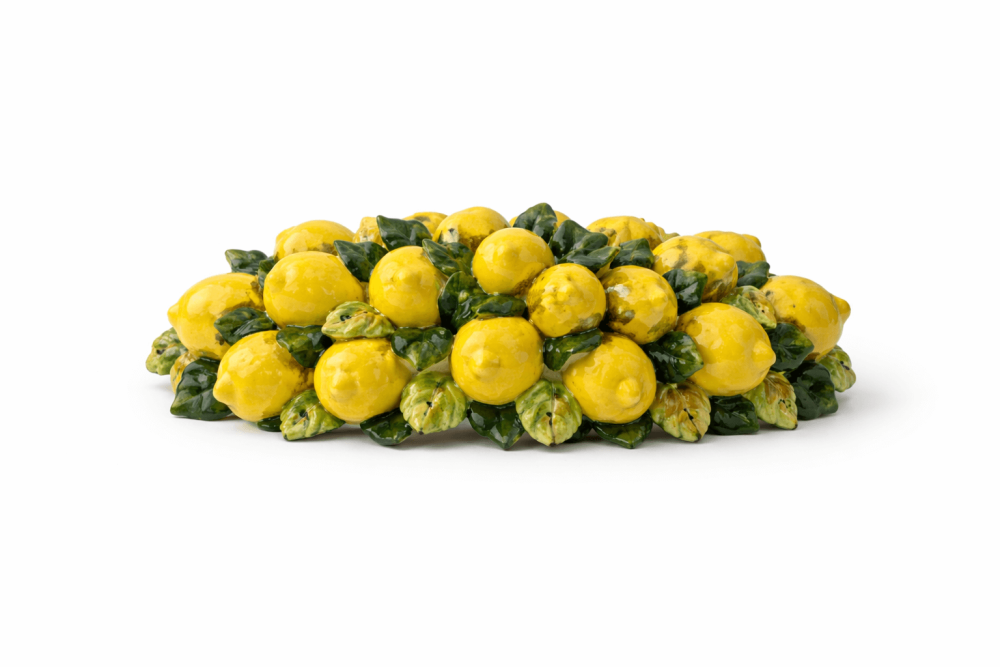 Grande décoration de table méditerranéenne avec citrons – style italien lumineux